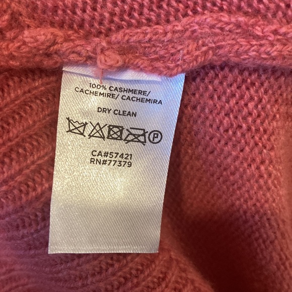 Wrap Cashmere Sweater, size-Large, color-red, light brick 🧱, - Picture 9 of 15